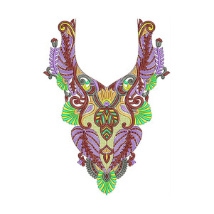 Loving You Bridal Embroidery Neck Design