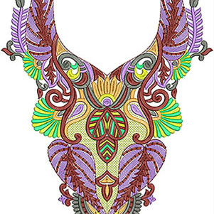 Loving You Bridal Embroidery Neck Design