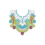 High Halter Neck Embroidery Design