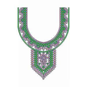 Ladies Dress Embroidery Neck Design