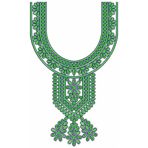 Pakistani Dress Neck Embroidery Design 2014