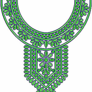 Pakistani Dress Neck Embroidery Design 2014