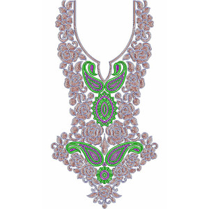 Latest Kashmiri Dress Embroidery Neck Design