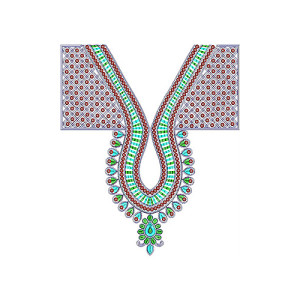 Latest Ladies Dress Sequins Neck Design