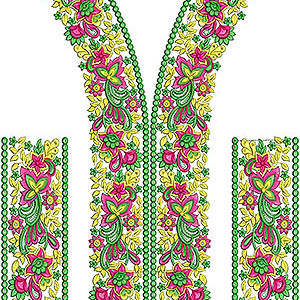 Neck Design | Sparkling Salwar Kameez with sleeve