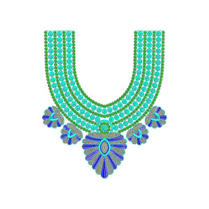 Embroidery Bridesmaid Neck Embroidery Design