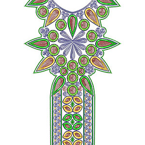 African Clothing Cording Neck Design