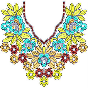 Knit Dresses Embroidery Neck Design