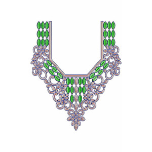 Arabian Boat Neck Embroidery Design