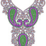 Sequins & Cording Neck Embroidery Design