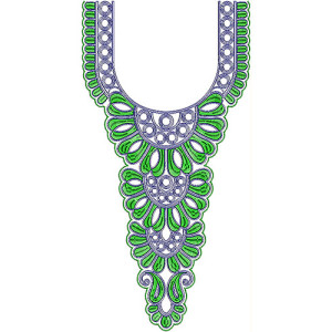 Traditional Arabian Neck Embroidery Design