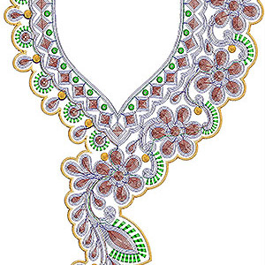 Arab Fashion Dresses Cording Neck Design