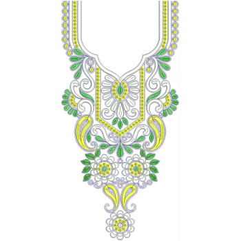 Cotton Kurta Neck Embroidery Design