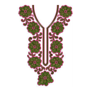 Latest Sequins Neck Embroidery Design