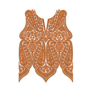 Cowl Neck Embroidery Design For Party Dress