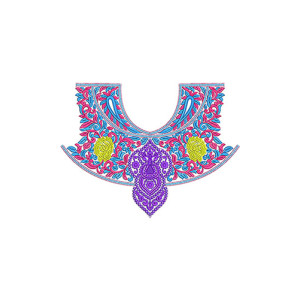 Halter Maxi Dress Embroidery Neck Design