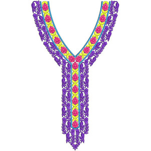 Punjabi Long Neck Embroidery Design