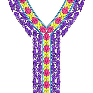 Punjabi Long Neck Embroidery Design