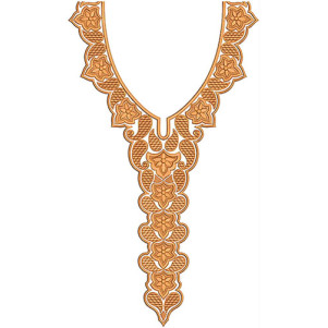 Motif Pattern Neck Embroidery Design