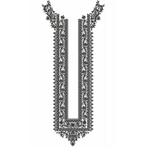 Long Arabian Neck Embroidery Design