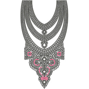 Caftan Machine Embroidery Design 7253