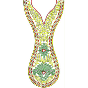 Italian Clothing Neck Embroidery Design