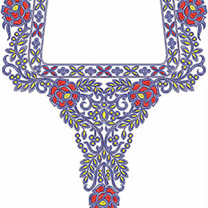 Indian Fashion Cording Neck Design