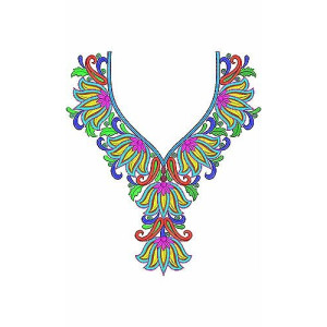 Abaya Neck Embroidery Design