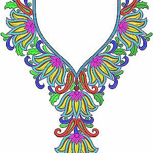 Abaya Neck Embroidery Design