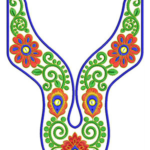 8418 Neck Embroidery Design