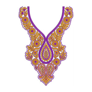 8444 Neck Embroidery Design