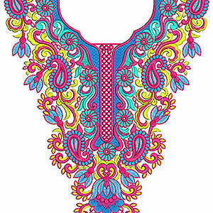 8445 Neck Embroidery Design