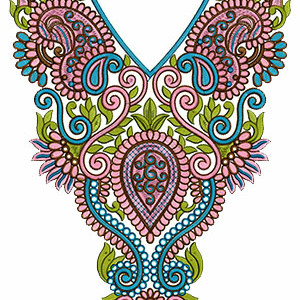8498 Neck Embroidery Design