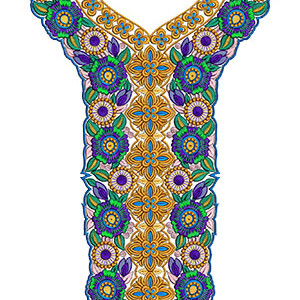 8500 Neck Embroidery Design