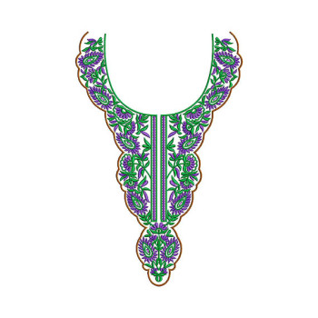 8650 Neck Embroidery Design