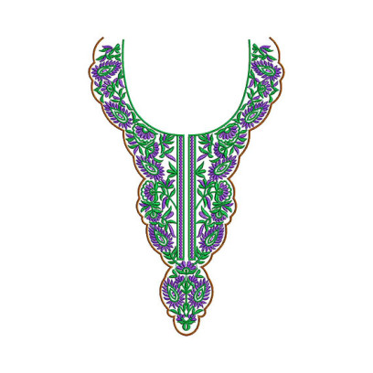 8650 Neck Embroidery Design