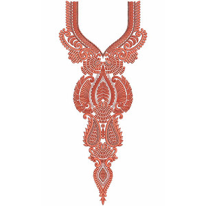 8651 Neck Embroidery Design