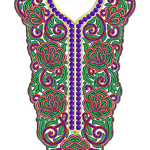 8652 Neck Embroidery Design
