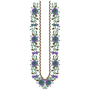 8655 Neck Embroidery Design