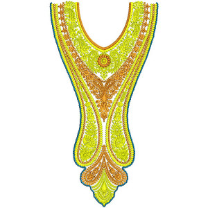 8733 Neck Embroidery Design