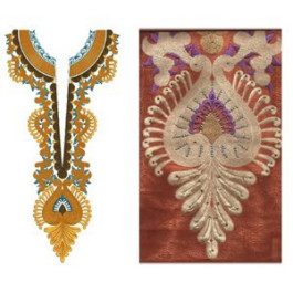 8734 Neck Embroidery Design