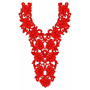 8851 Neck Embbrooidery Design