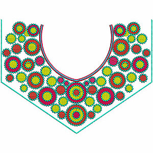 Bold Dress Neck Embroidery Design