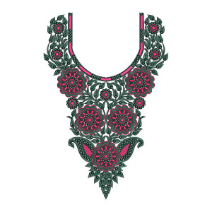 9153 Neck Embroidery Design