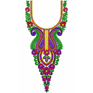 9154 Neck Embroidery Design