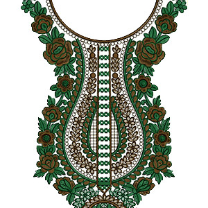 9155 Neck Embroidery Design