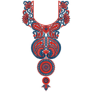 9282 Neck Embroidery Design