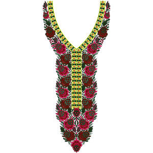 9283 Neck Embroidery Design