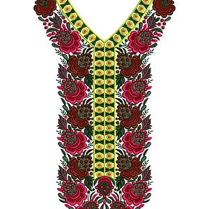 9283 Neck Embroidery Design