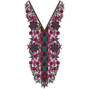 9284 Neck Embroidery Design